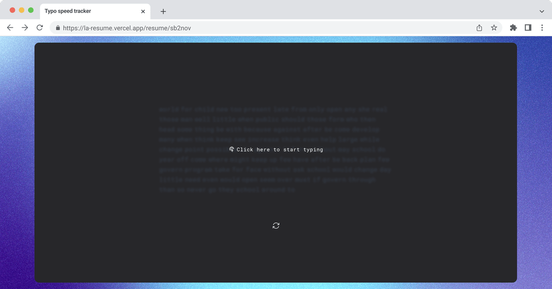 TypoSpeed Tracker